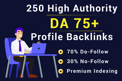 Build 250 High Authority SEO Profile Backlinks Manually Service