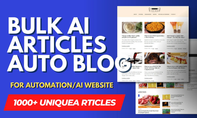 Build Auto Blogging Wordpress  website with 1k Articles By AI GPT3
