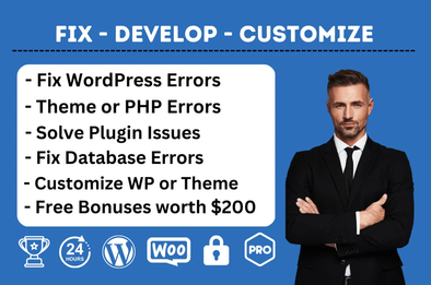 Fix Any Wordpress Website Issues or Errors in 24 hrs