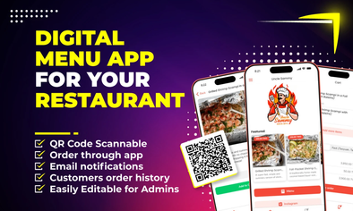 Professional Digital Menu Card or Your Restaurant Service